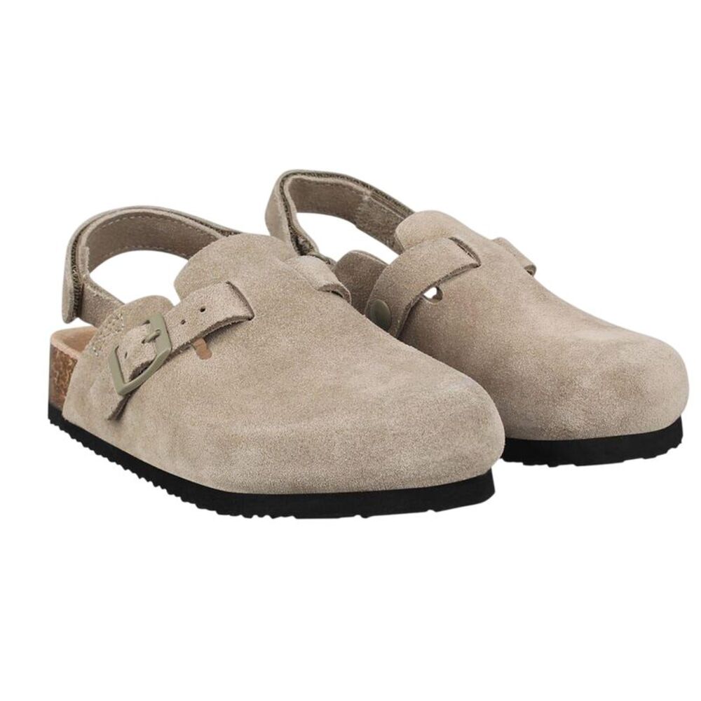 Jack Wills Childrens/Kids Leather Mule Sandals / Taupe